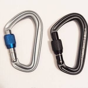 Black Diamond Blue and Black Carabiner Pair